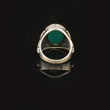 Jade Ring Gemstone Ring Ottoman Statement Ring Vintage Ring Sterling Silver Ring Pinky Ring Silver Signet Ring Gift for Him Handmade — image 6
