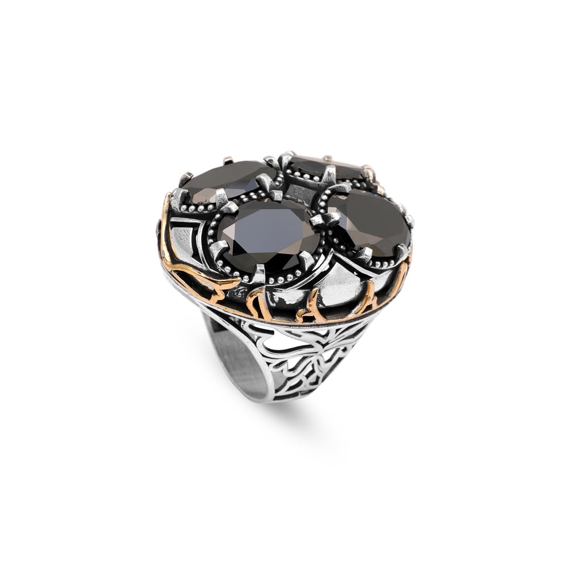 Ottoman Onyx Ring – Handmade Large Statement Vintage Gemstone Ring
