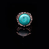 925 Sterling Silver Rings for Men - Malachite Men's Ring — image 3