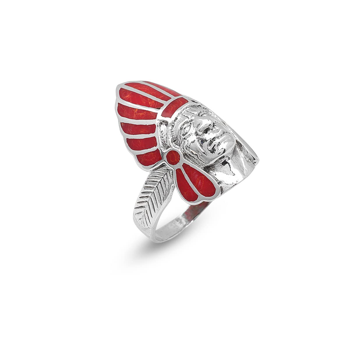 American Indian Chief Handmade Silver Men Ring