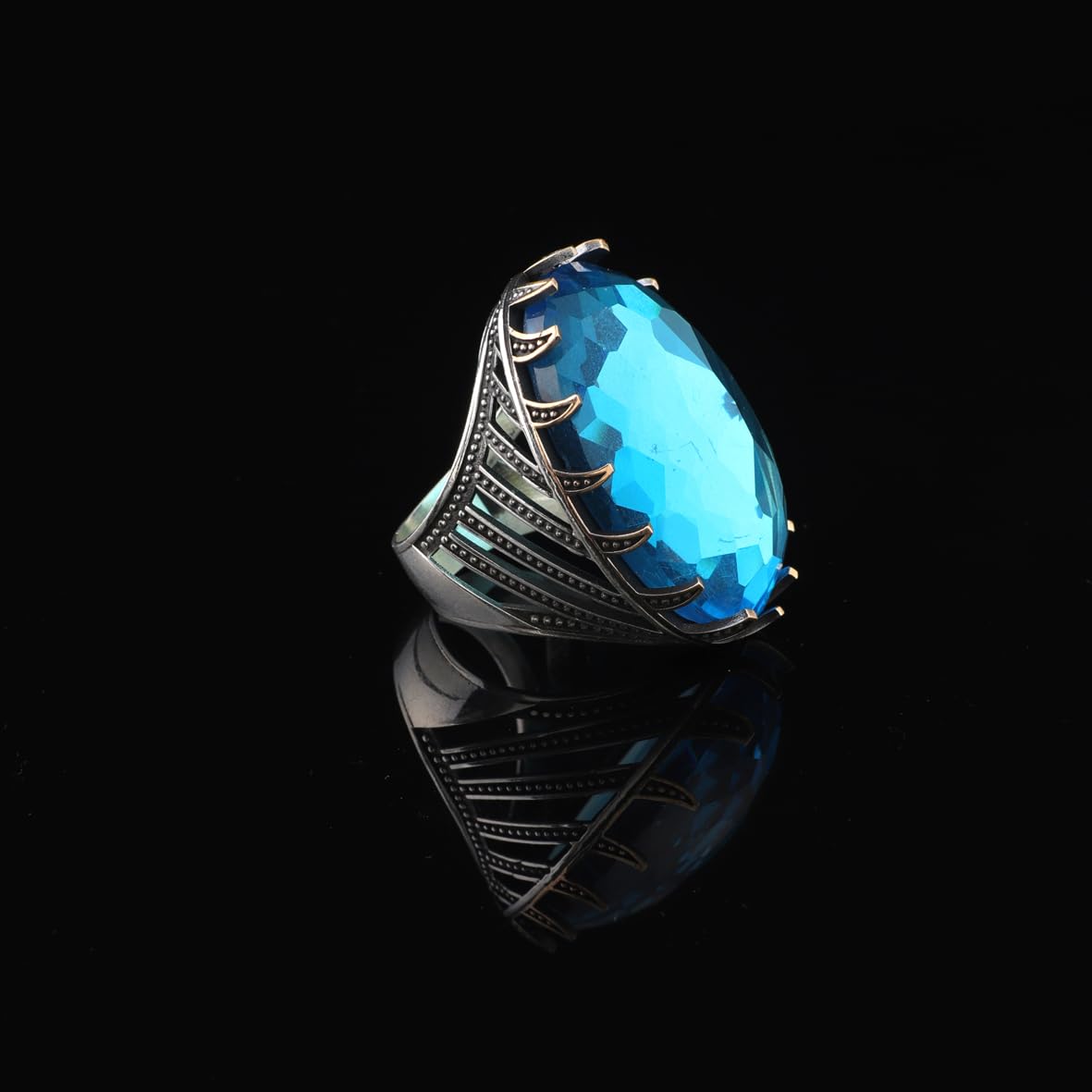 Aquamarine Ring for Men
