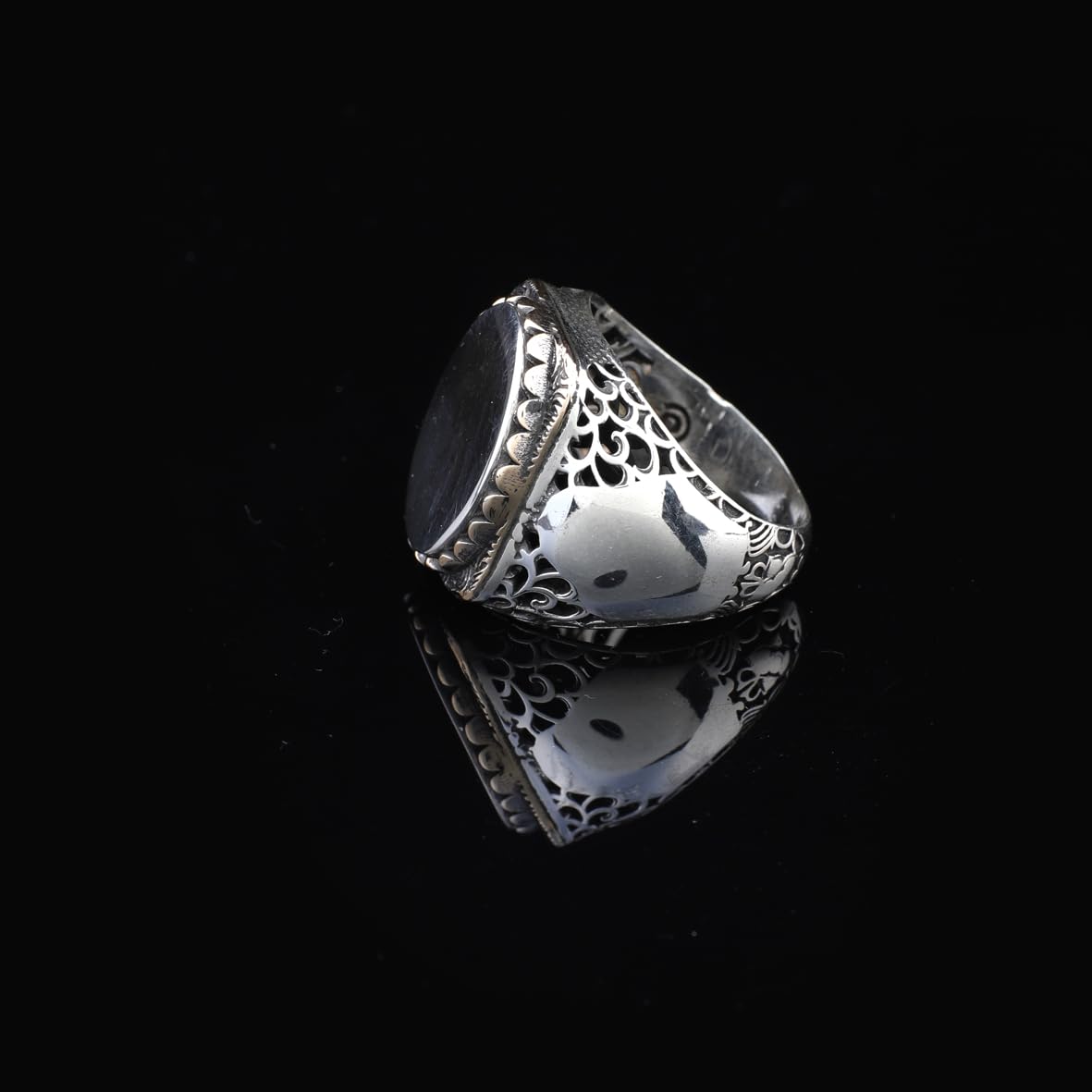 Handmade 925 Sterling Silver Personalized Rings - Custom Photo Ring with Name Engraving