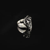 Skull Handmade Sterling Silver Men Biker Ring — image 3