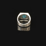 Mens Turquoise Ring Gemstone Ring Ottoman Statement Ring Vintage Ring Sterling Silver Ring Pinky Ring Gift for Him — image 6
