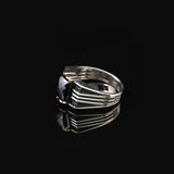 Handmade Onyx Gemstone Square Stone Pinky Ring for Men Vintage 925 Sterling Silver — image 5