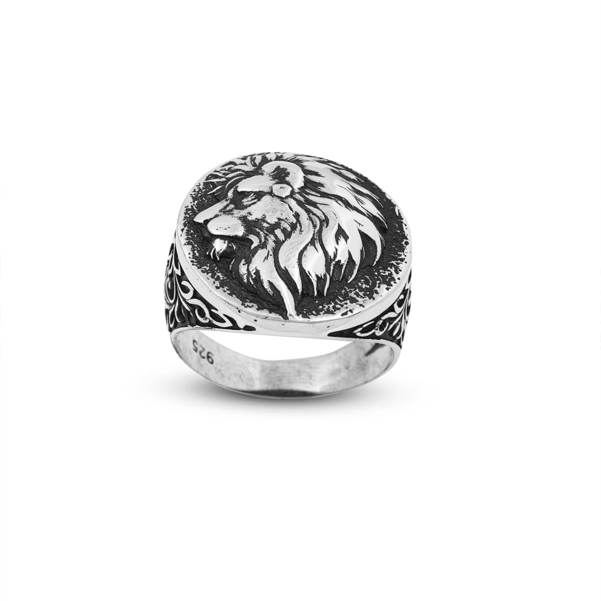 Lion Ring Animal Ring Statement Ring Vintage Ring Sterling Silver Ring Pinky Ring Silver Signet Ring Gift for Him Handmade