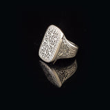 Ottoman Style Ring Statement Ring Vintage Ring Sterling Silver Ring Pinky Ring Silver Signet Ring Gift for Him Handmade — image 5