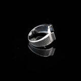 Handmade 925 Sterling Silver Black Onyx Pinky Ring - Men's Gemstone Jewelry with Silver Polishing Cloth Gift — image 5
