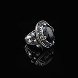 925 Sterling Silver Men's Ring - Handmade Pole Star Design with Black Onyx Gemstone Detail and Silver Polishing Cloth Gift — image 6