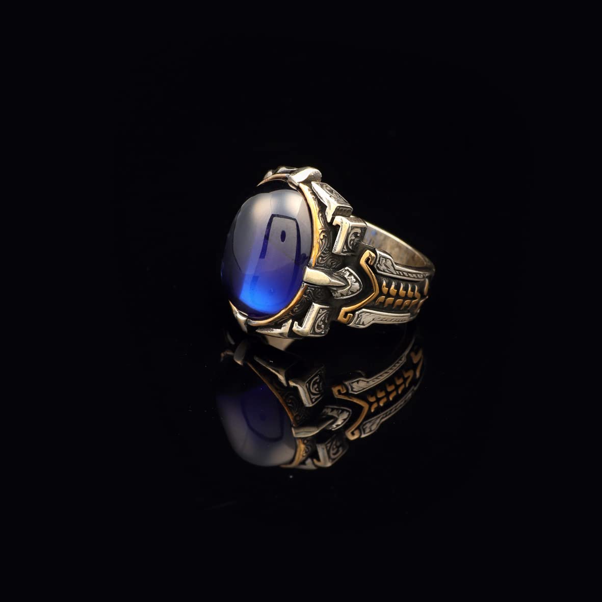 Blue Sapphire Ring Mens