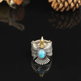 Men Silver Eagle Ring — image 2