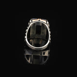 Vintage Ottoman Large Onyx Gemstone Ring for Men – Handmade 925 Sterling Silver Engagement Ring with Custom Engraving & Gift Silver Polishing Cloth — image 6