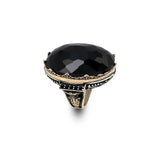 Vintage Black Onyx Ring with Large Oval Stone — image 1