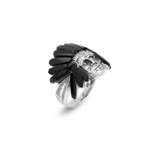 American Indian Chief Handmade Silver Men Ring