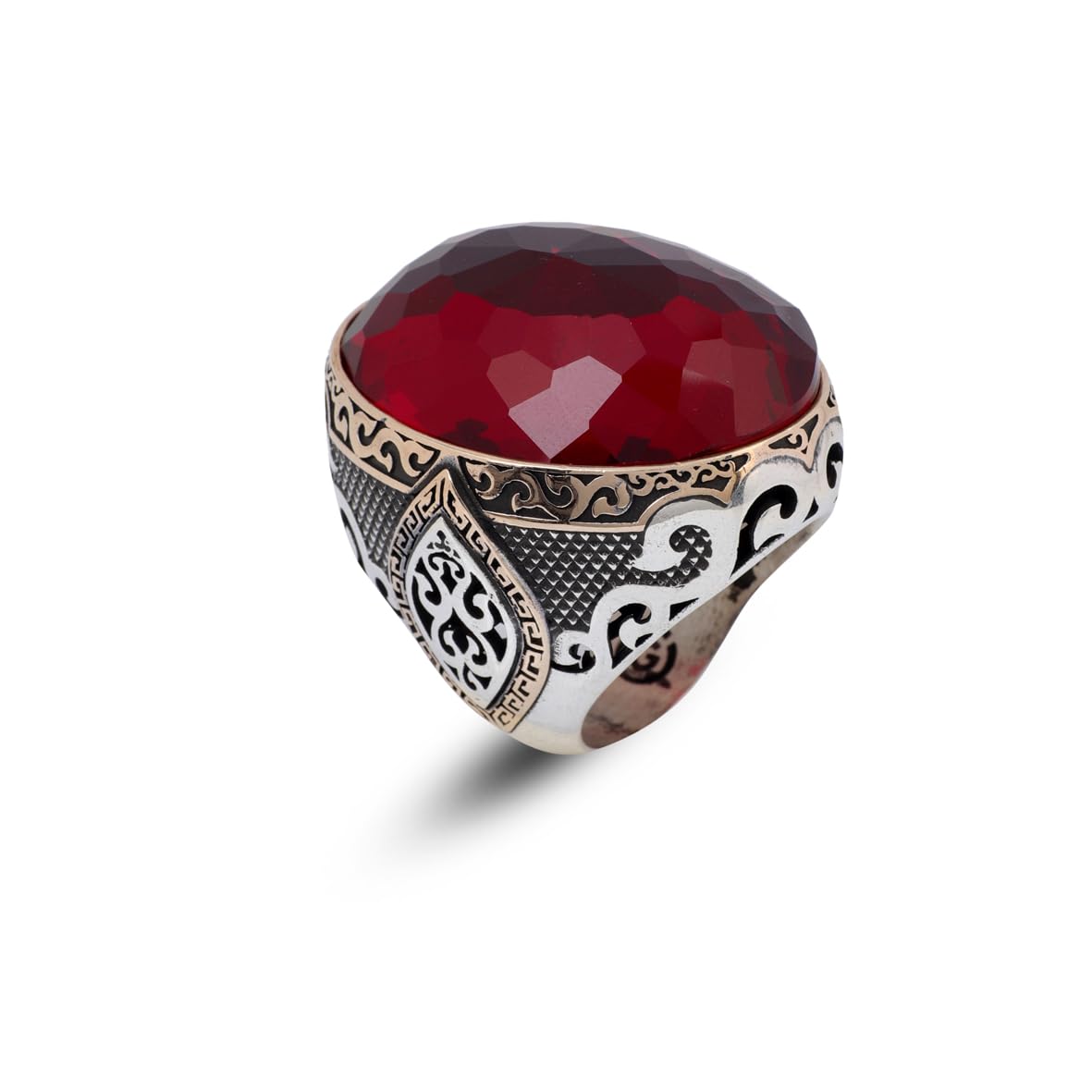 Garnet Engagement Ring for Men