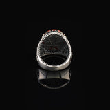 Handmade Carnelian Signet Ring for Men – Ottoman Style Sterling Silver Pinky Ring — image 3