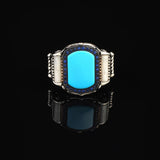 Men's Turquoise Signet Ring — image 3