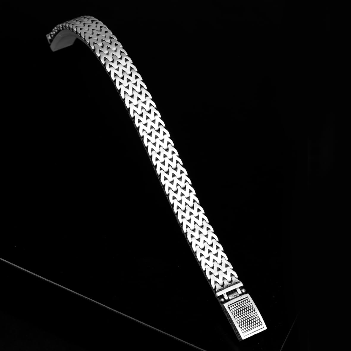 Men’s Gothic Bracelet – Handmade Vintage Chain Bracelet in Sterling Silver