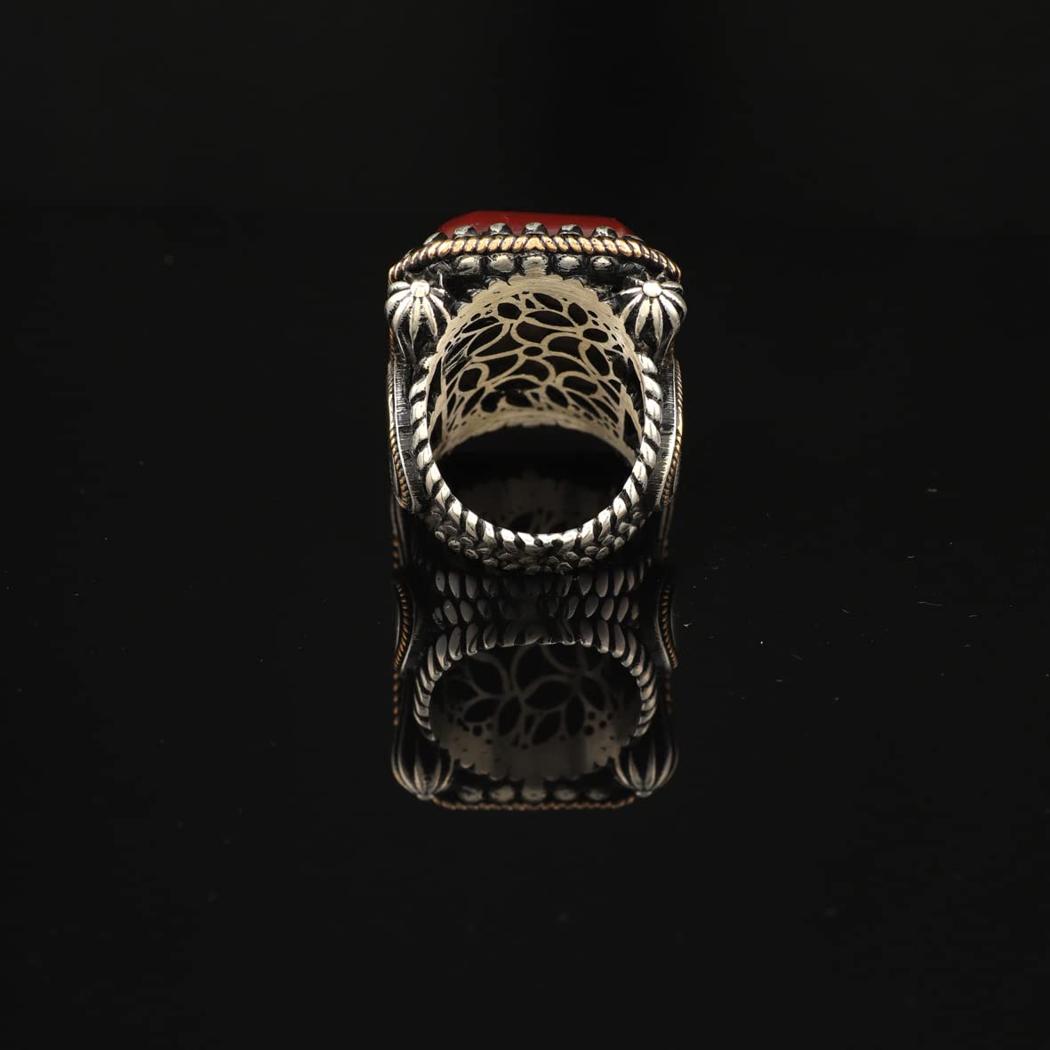 Silver Large Stone Ring