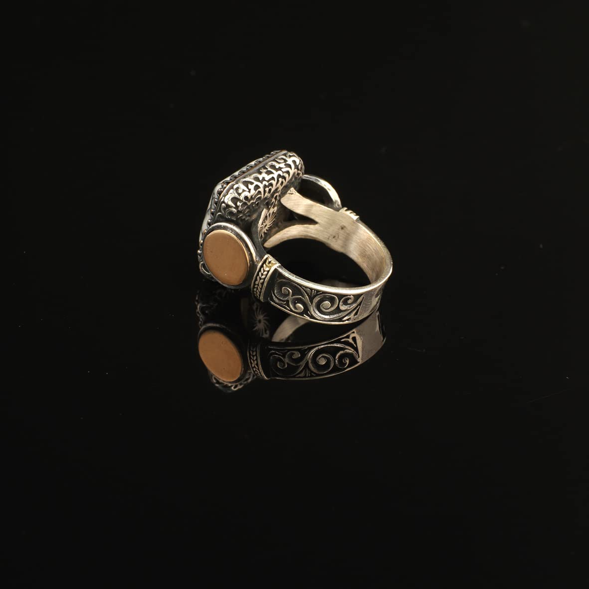 Turquoise Stone Men Silver Ring