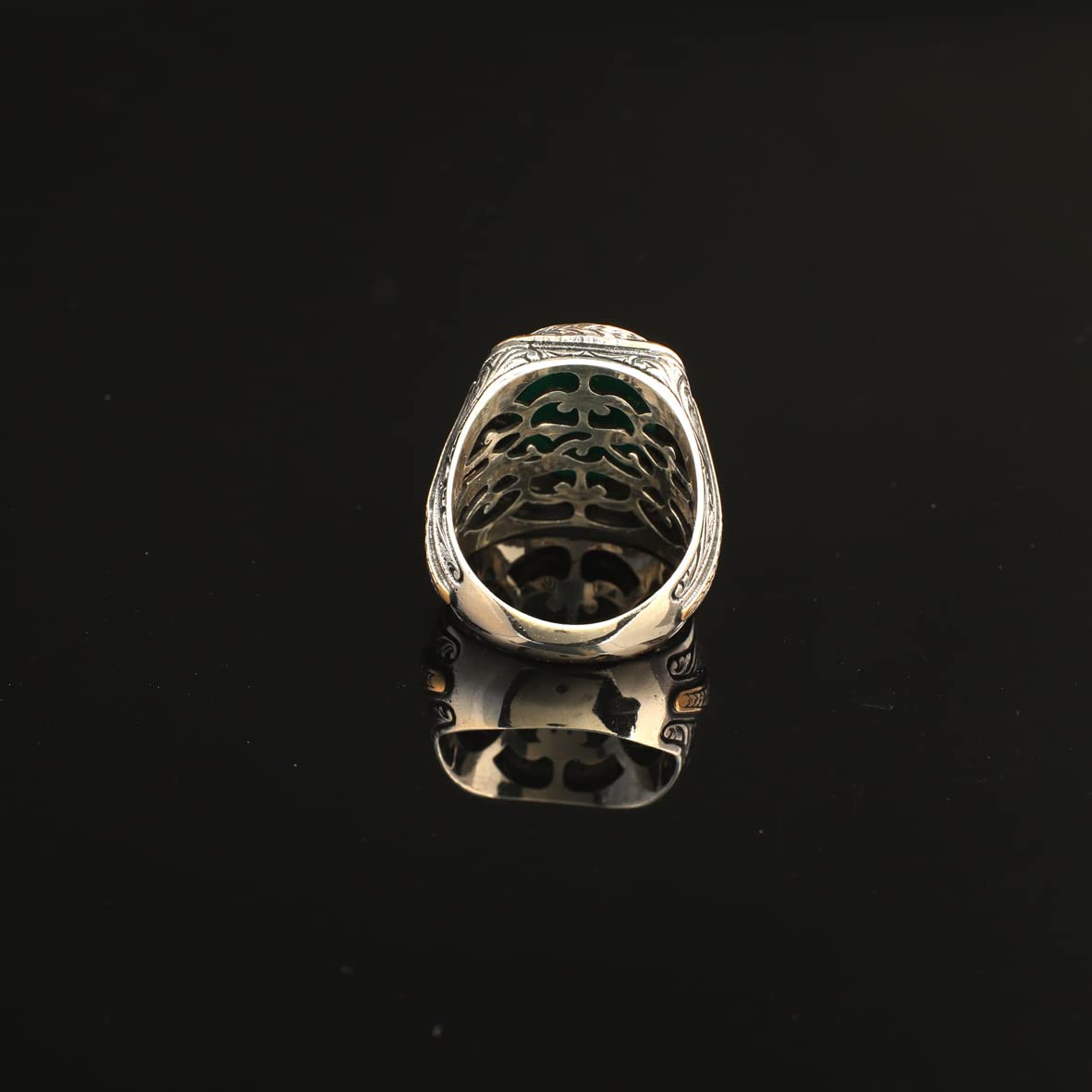 925K Sterling Silver Jade Ring