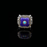 Handmade Vintage Lapis Lazuli and Micro Men's Turquoise Gemstone 925 Sterling Silver Rings for Men - Birthday Gifts — image 2
