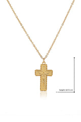 Gold Plated Cross Necklace Women — image 3