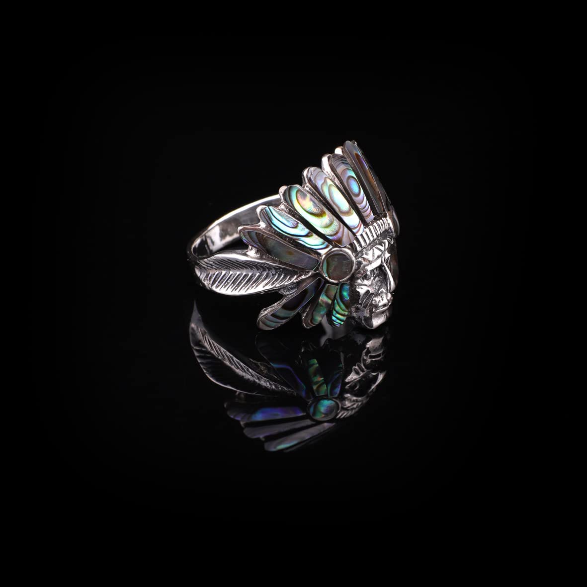 American Indian Chief Handmade Silver Men Ring