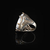 Handmade White Turquoise Large Ring with Oval Stone - Vintage Ottoman Men's 925 Sterling Silver Gemstone Ring - Silver Polishing Cloth Gift — image 5