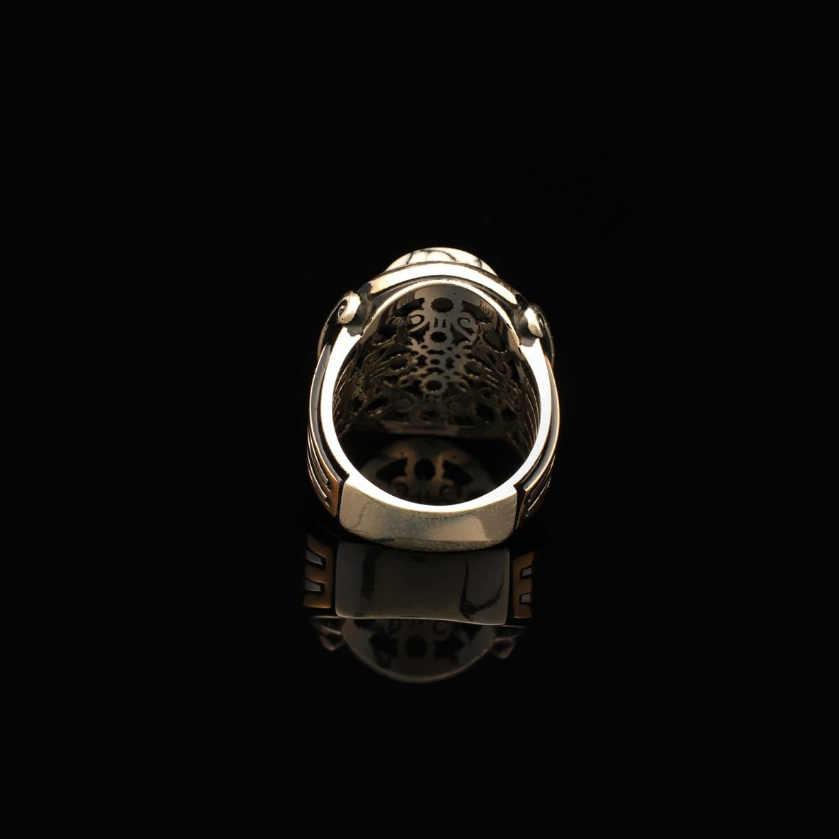 Turquoise Stone Men Silver Ring