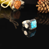 925K Sterling Silver Turquoise Stone Ring — image 3