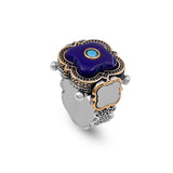 Handmade Vintage Lapis Lazuli and Micro Men's Turquoise Gemstone 925 Sterling Silver Rings for Men - Birthday Gifts — image 1