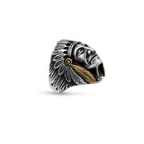 American Indian Chief Handmade Silver Men Ring — image 1