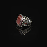 Vintage Carnelian Ring for Men - 925 Sterling Silver Turkish Gemstone Engagement Ring — image 5