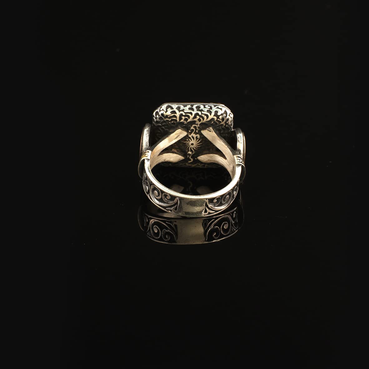 Turquoise Stone Men Silver Ring