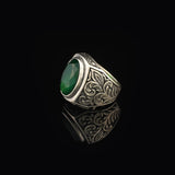 Men's Vintage Ottoman Emerald Ring — image 5