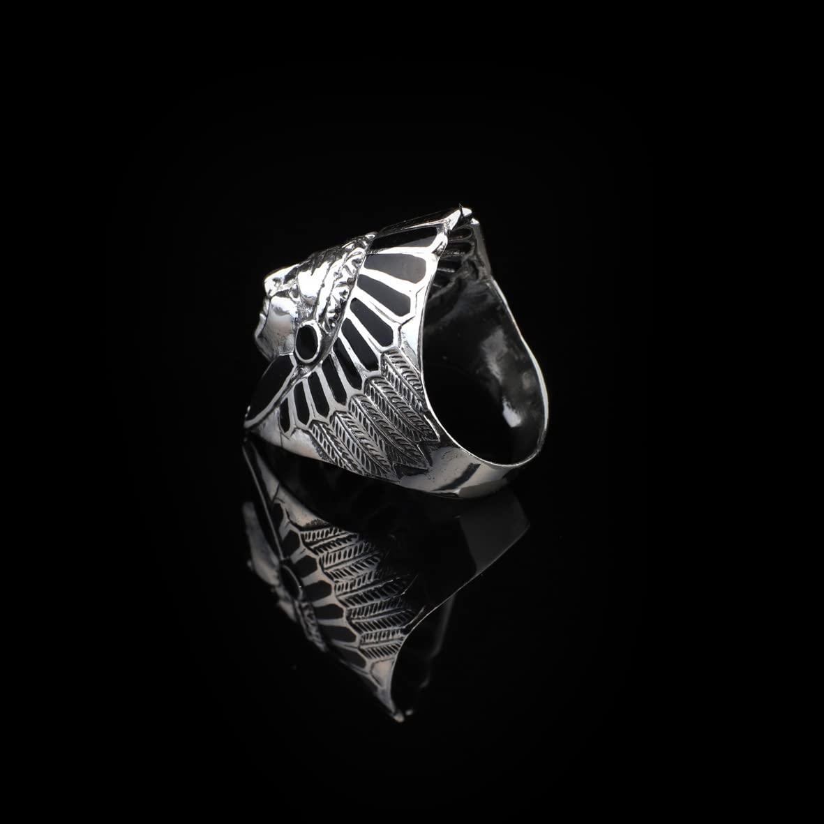 American Indian Chief Handmade Silver Men Ring