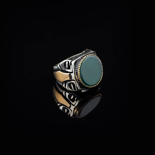 925K Sterling Silver Jade Ring