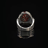 Handmade Carnelian Signet Eagle Ring - Vintage Ottoman Style Pinky Ring in Sterling Silver — image 6