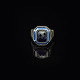 Vintage Blue Tiger Eye Ring for Men — image 3