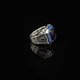 Vintage Blue Tiger Eye Ring for Men — image 4