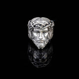Jesus Christ Crown of Thorns Handmade Sterling Silver Men Ring — image 2