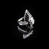 American Indian Chief Handmade Silver Men Ring — image 3