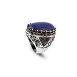 Lapis Lazuli Ring with Micro Onyx Stone — image 1