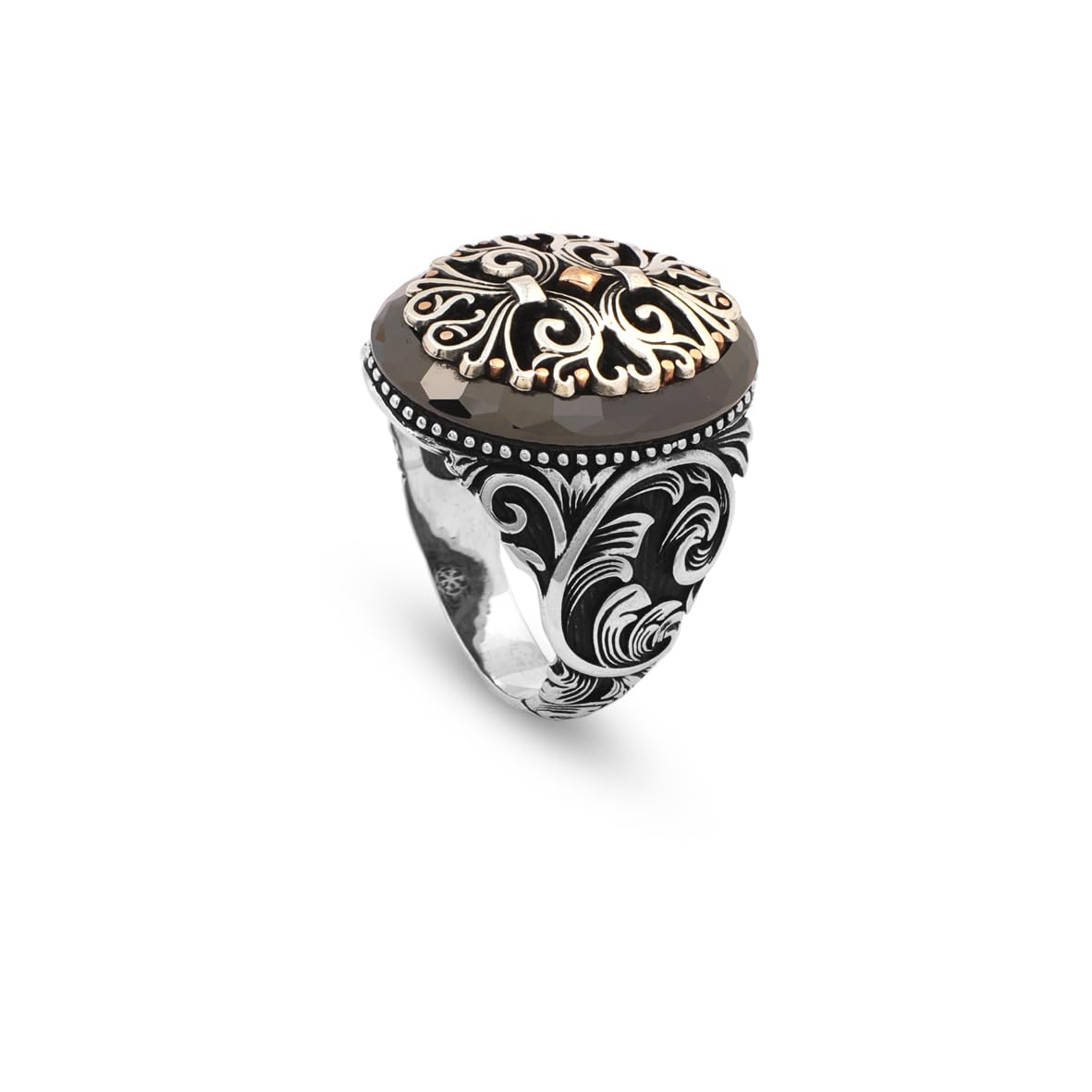 Onyx Ring Signet Ring Ottoman Vintage 925 Sterling Silver Promise Engagement Gemstone Ring Gift for Husband