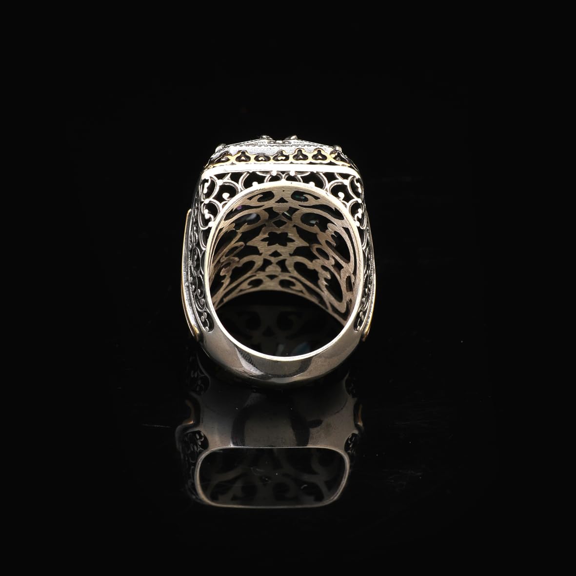 Handmade Mystic Topaz Ring Ottoman Style – Large Statement Vintage Gemstone Ring