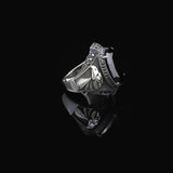 Sterling Silver Eagle Ring with Black Onyx - 925 Sterling Silver Eagle Ring with Black Onyx for Men - Birthday Gifts — image 3