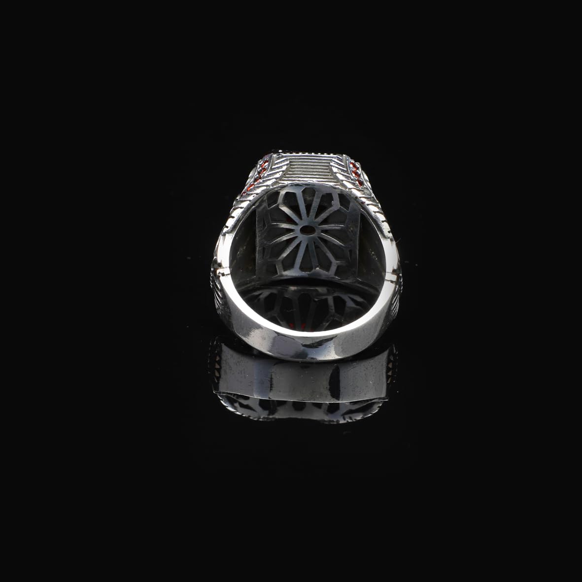 925 Sterling Silver Eagle Ring for Men - Ruby Eagle Ring for Men - 925 Sterling Silver Eagle Design Jewelry - Birthday Gifts