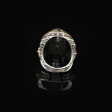 Mystical Topaz Lion Ring – Vintage Animal Gemstone Sterling Silver Engagement Ring for Men – Handmade Men's Silver Rings with Custom Engraving + Gift Silver Polishing Cloth — image 6
