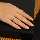 Jewellery Pit Adjustable Moonstone Ring for Women - Handmade Stone Statement Ring for Middle Finger - 925 Sterling Silver Solitaire Ring for Women — image 3